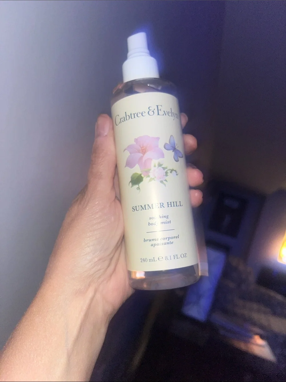 Crabtree & Evelyn SUMMER HILL Soothing  Body Mist Spray 8.1 fl oz new